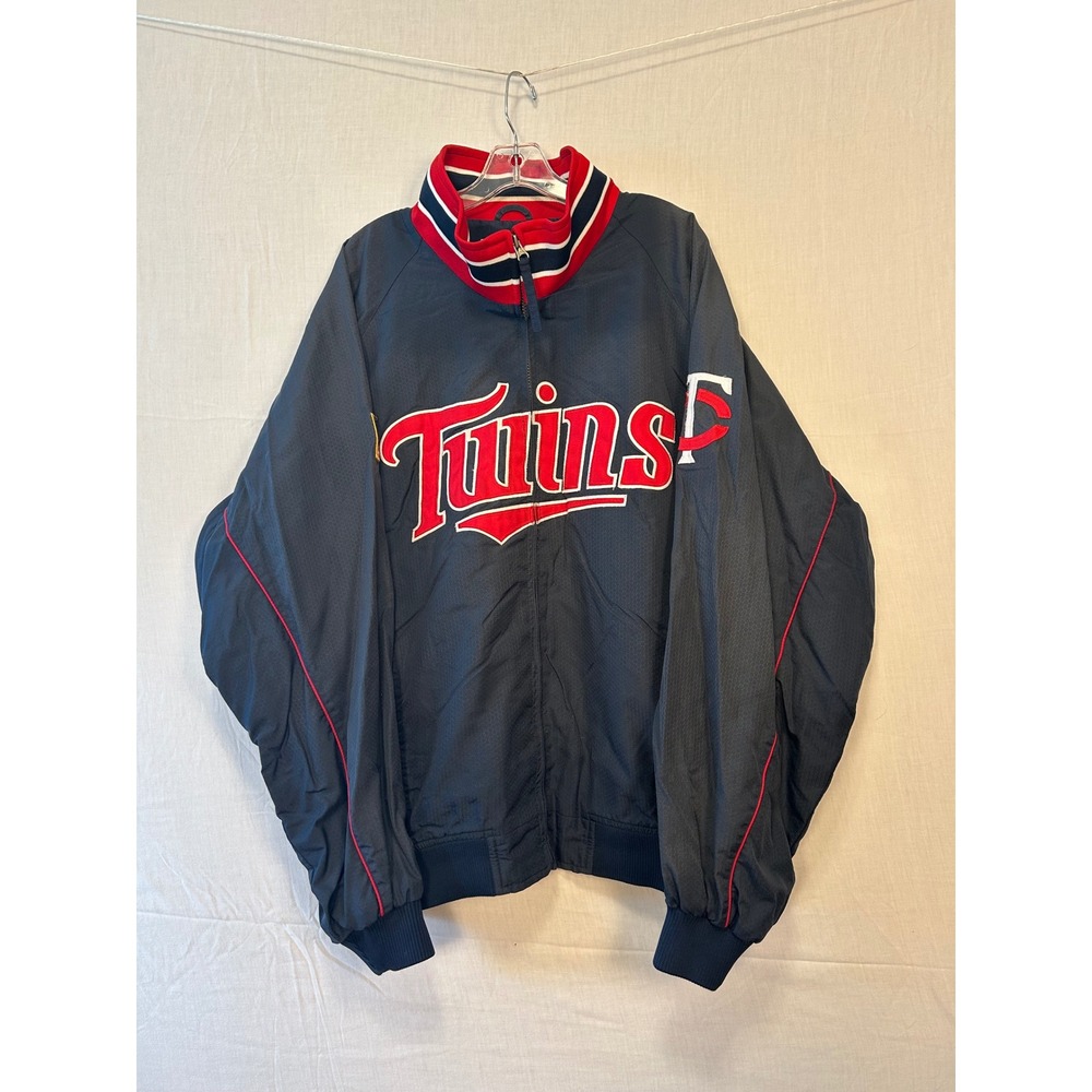 Majestic Minnesota Twins MLB Authentic Collection Jacket Mens XL Navy Blue Zip